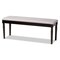 Baxton Studio Giovanni Grey Upholstered and Dark Brown Finished Wood Dining Bench 171-10924 - alternate 1